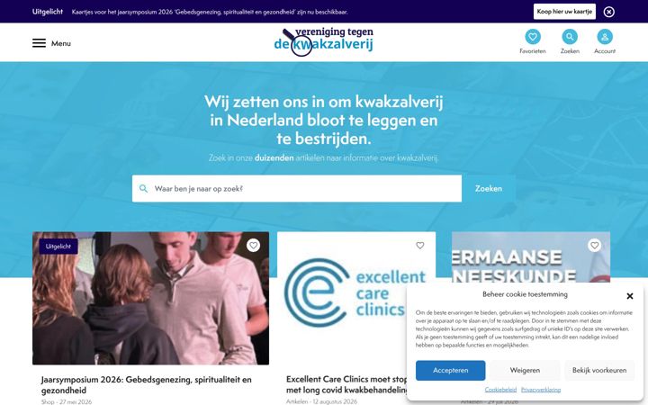 Screenshot of kwakzalverij.nl