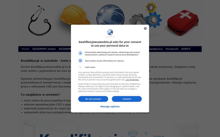 Skærmbillede af kwalifikacjewzawodzie.pl