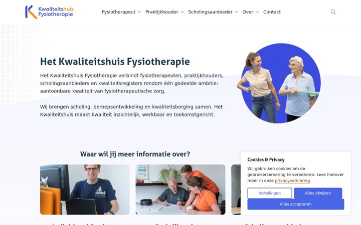 Screenshot of kwaliteitshuisfysiotherapie.nl