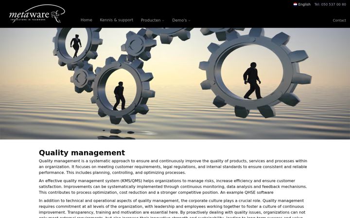 Screenshot of kwaliteitssysteem.software