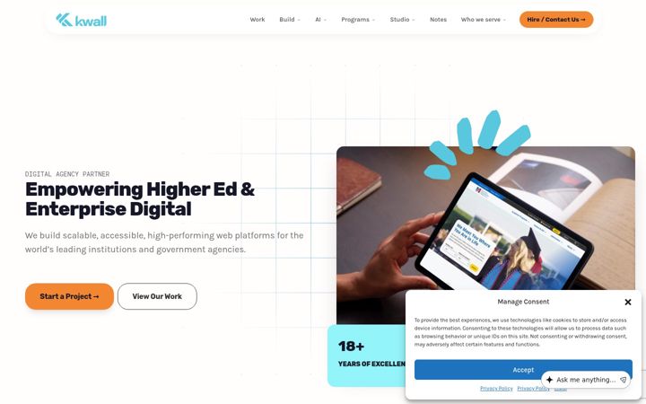 Screenshot of kwallcompany.com