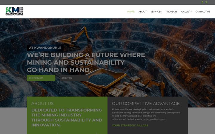 Screenshot of kwandokuhlemining.com