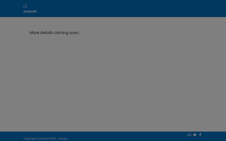 Screenshot of kwantifi.com