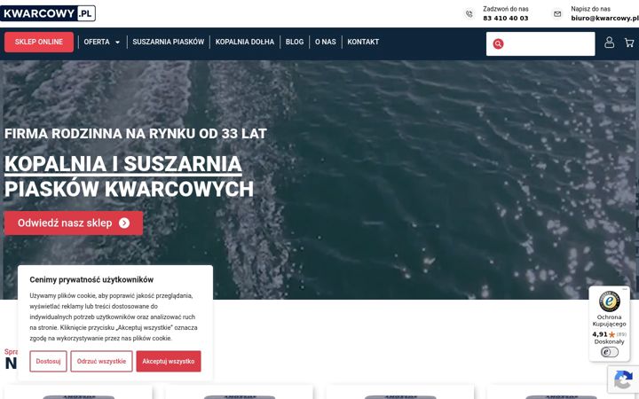 Screenshot of kwarcowy.pl
