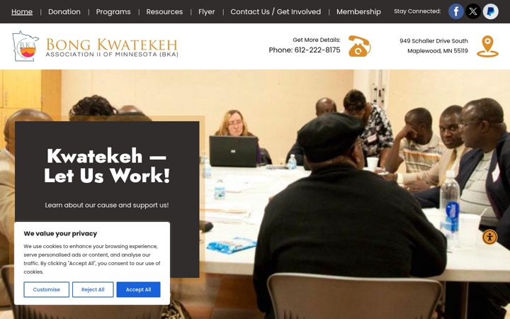 Screenshot of kwatekehmn.org