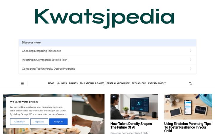 Screenshot of kwatsjpedia.org