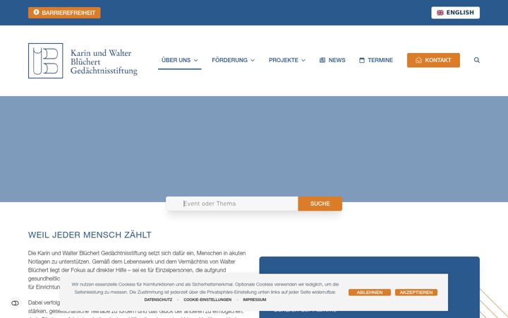 Screenshot of kwb-stiftung.de