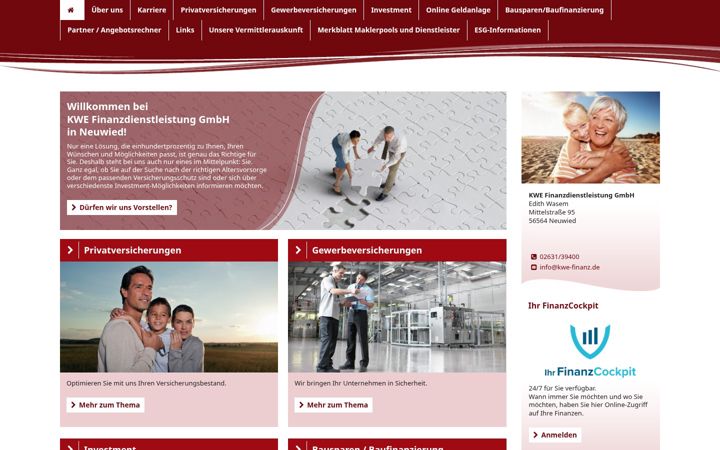 Screenshot of kwe-finanz.de