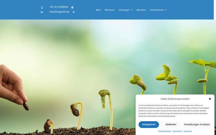 Screenshot of kwegmbh.de