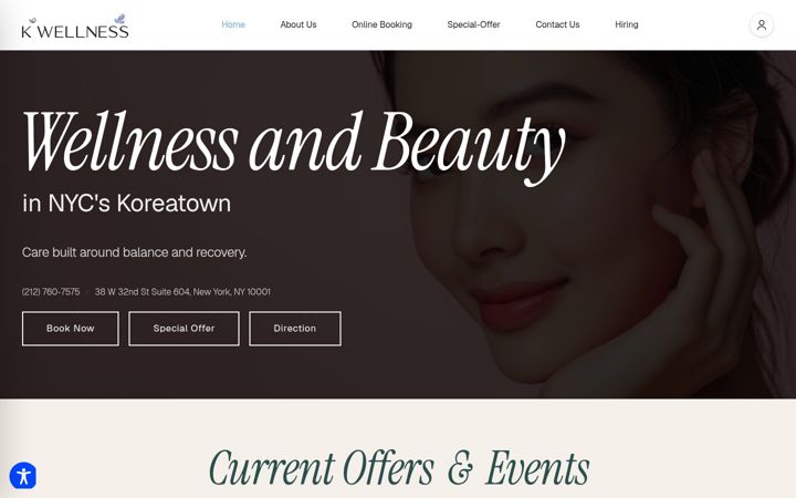 Screenshot di kwellnessnyc.com