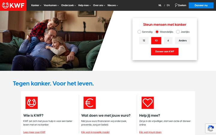 Screenshot of kwf.nl