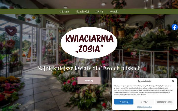 Screenshot of kwiaciarniazosia.pl