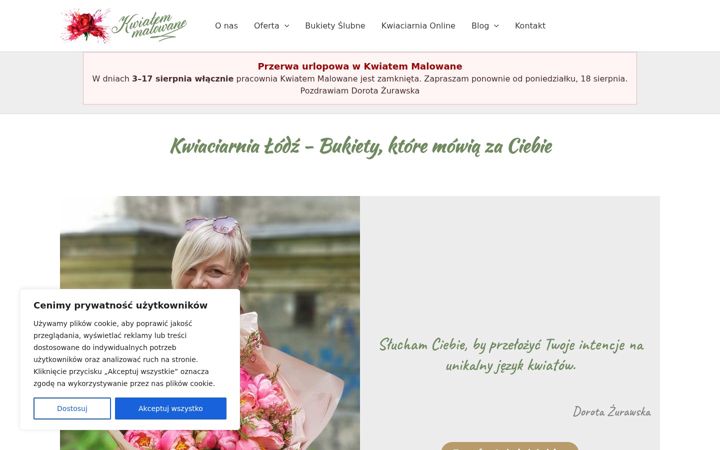Screenshot of kwiatemmalowane.pl