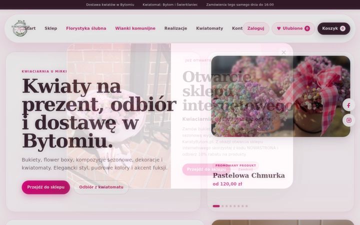 Screenshot of kwiatybytom.pl