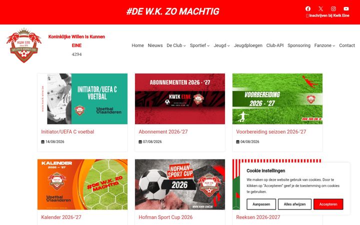 Screenshot of kwik-eine.be