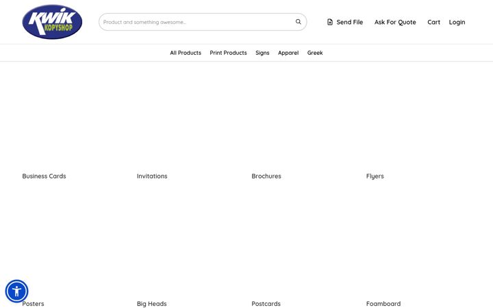 Screenshot di kwikkopyshop.com