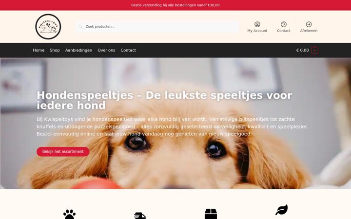 Screenshot of kwispeltoys.com