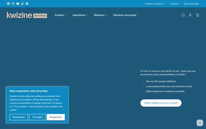 Screenshot of kwizineenstock.ca