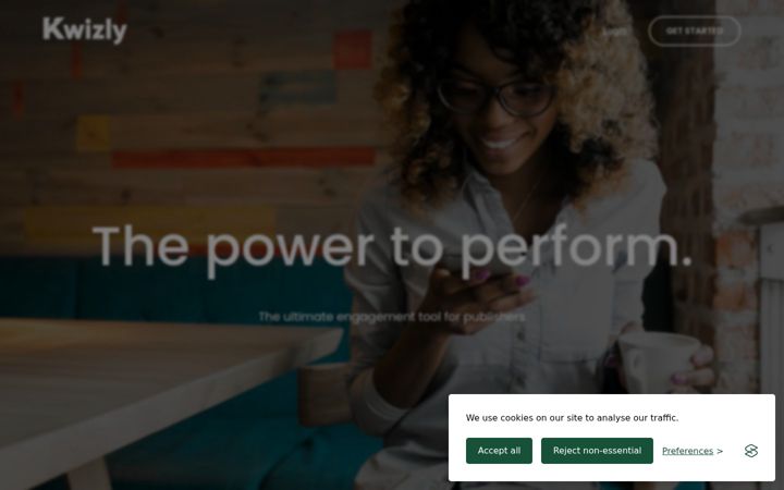 Screenshot of kwizly.com