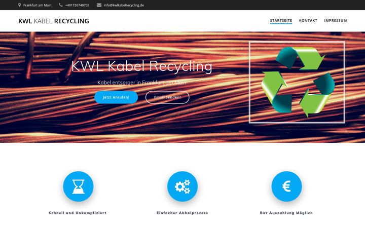 Screenshot of kwlkabelrecycling.de