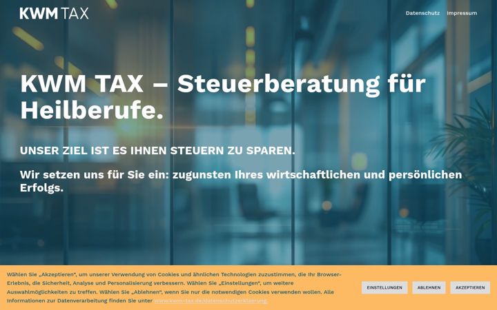 Screenshot of kwm-steuer.de