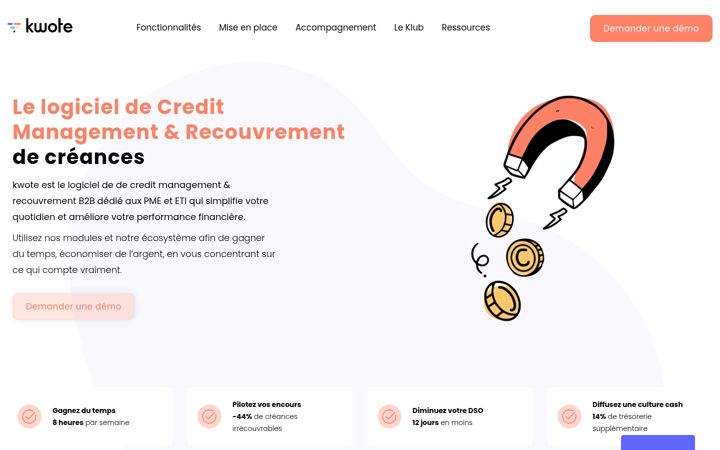Screenshot of kwote.fr