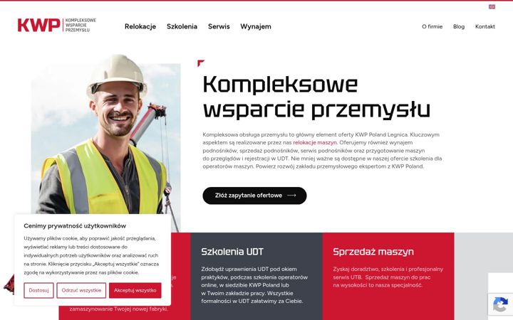 Screenshot of kwp.com.pl