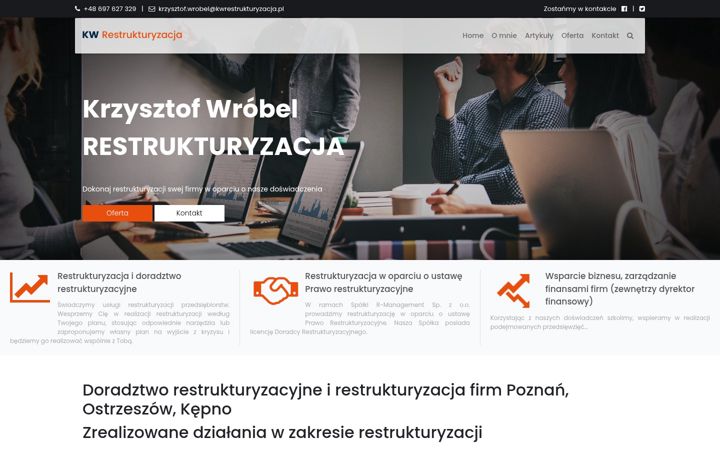 Screenshot of kwrestrukturyzacja.pl