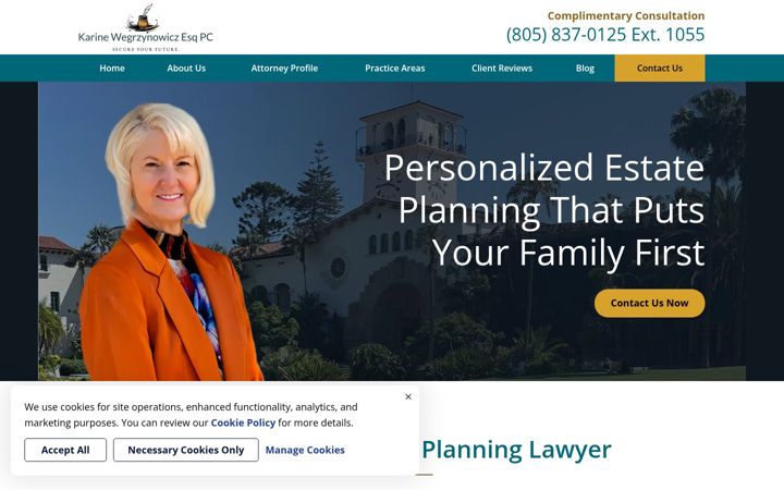 Screenshot of kwsblaw.com