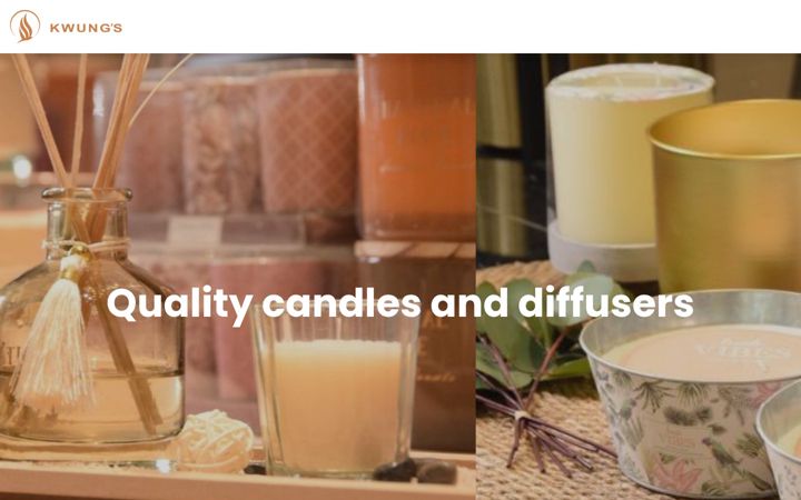 Screenshot of kwungscandles.co.uk