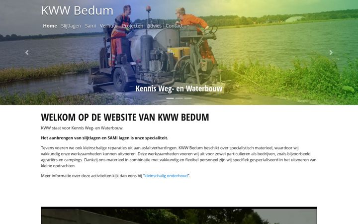 Screenshot of kwwbedum.nl