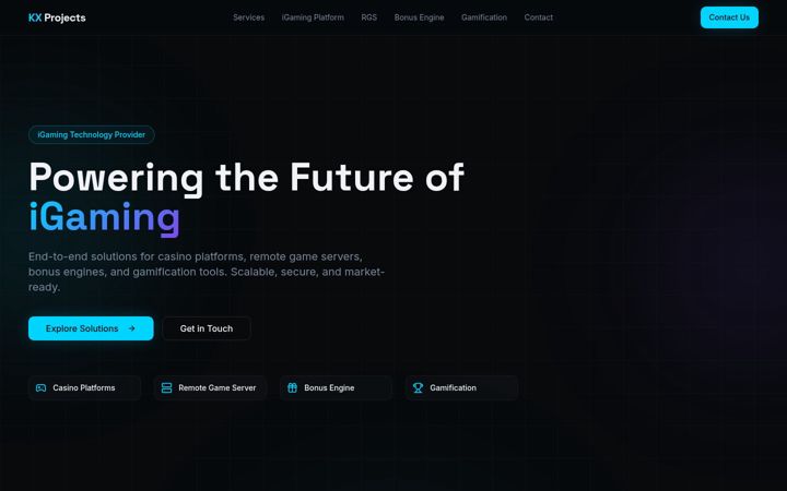 Screenshot of kxprojects.com