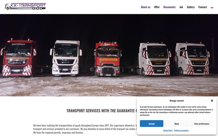 Екранна снимка на kxtransport.com
