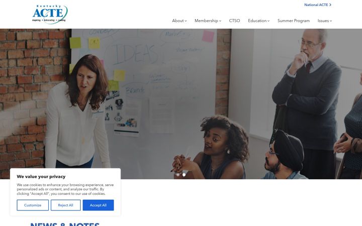 Screenshot of kyacte.org