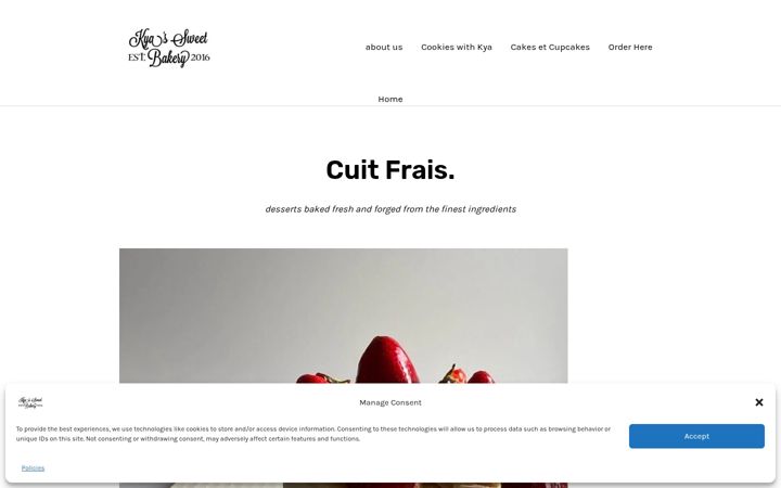 Екранна снимка на kyasweetbakery.com