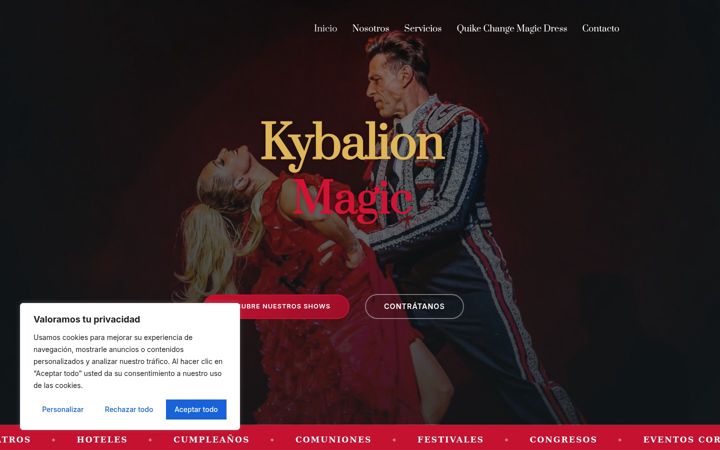 Екранна снимка на kybalionmagic.com