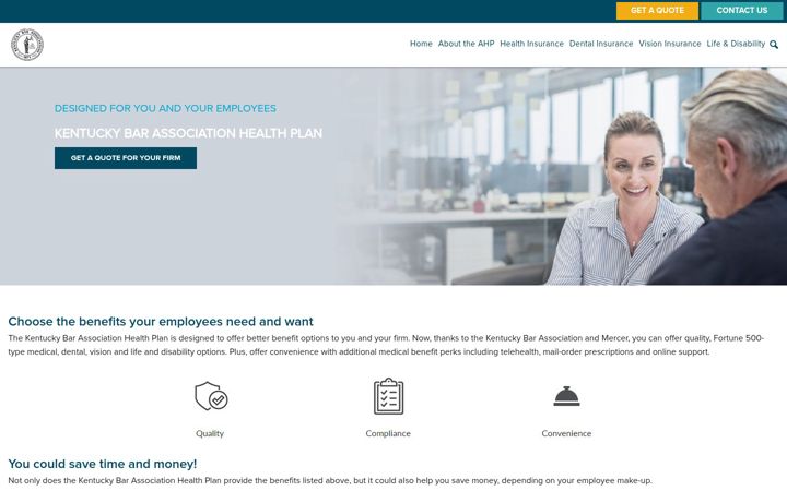 Screenshot of kybarinsure.com