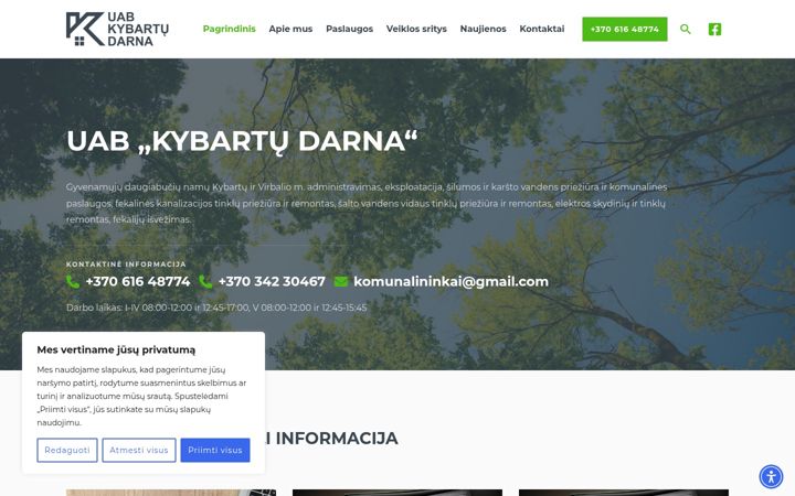 Screenshot of kybartudarna.lt