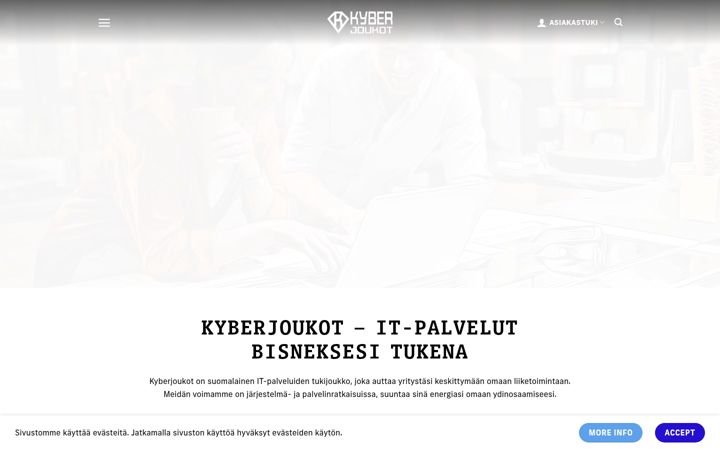 Screenshot of kyberjoukot.fi
