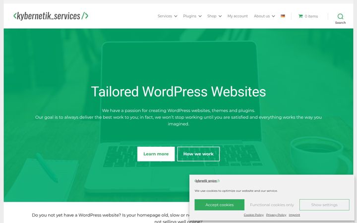 Screenshot of kybernetik-services.com