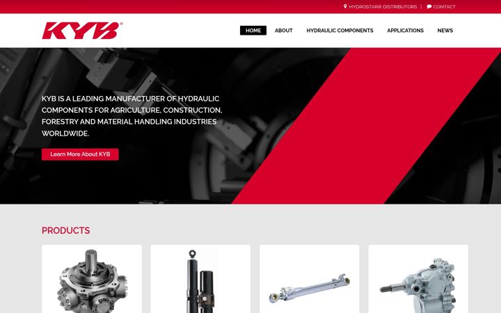 Screenshot of kybfluidpower.com