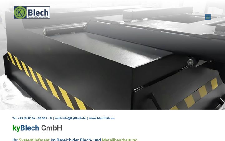 Screenshot of kyblech.de