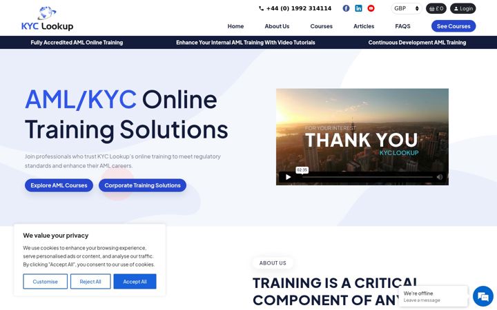 Screenshot of kyclookup.com
