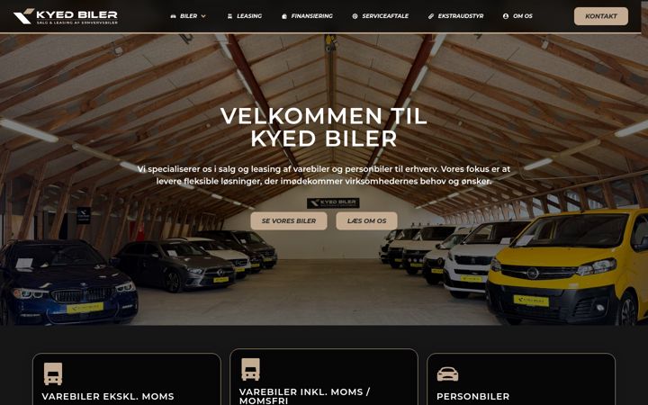 Skärmbild av kyedbiler.dk