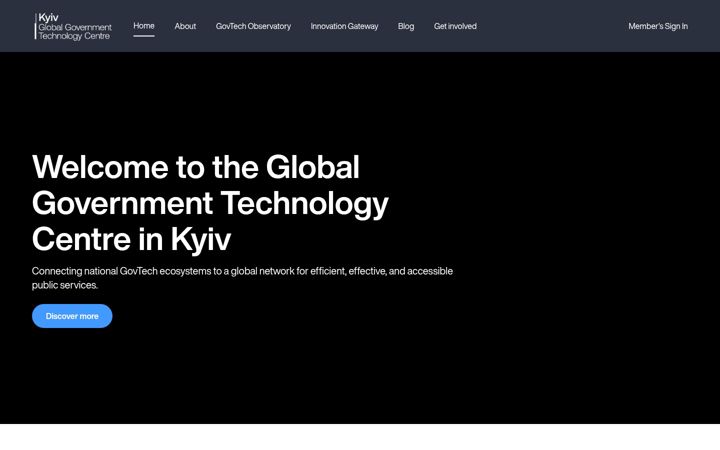 Screenshot of kyivgovtechcentre.org