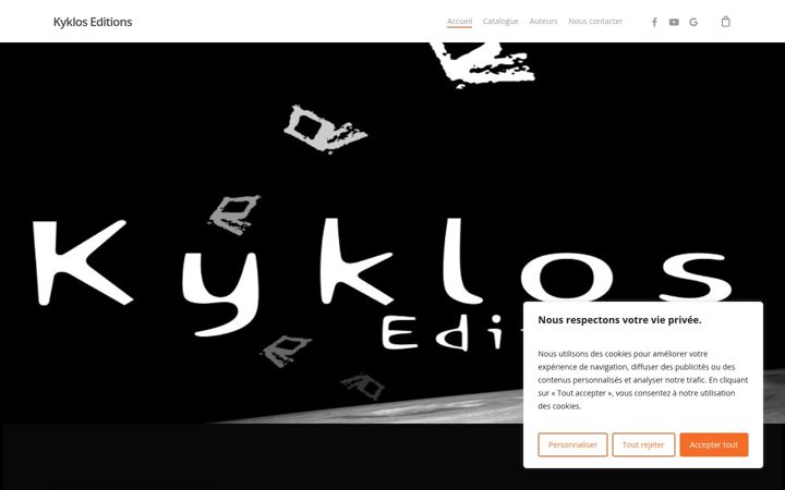 Screenshot of kykloseditions.com