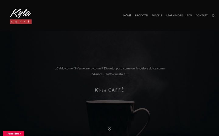Screenshot of kylacaffe.com