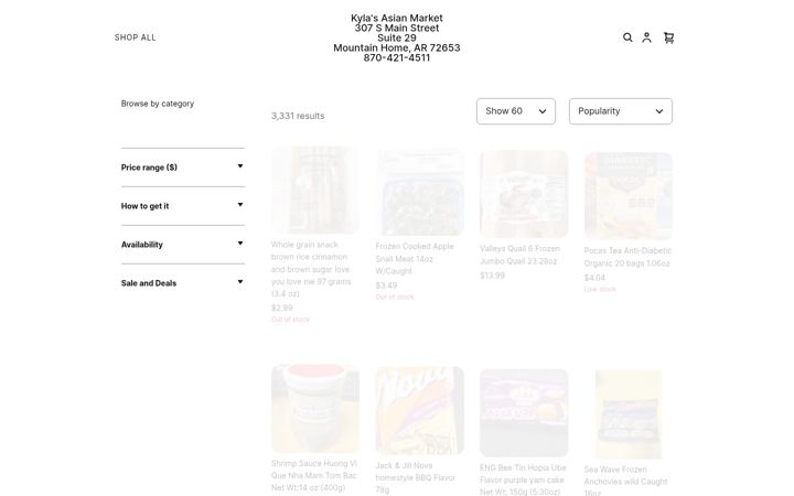 Screenshot of kylasasianmarket.com