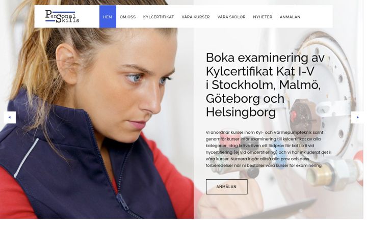Screenshot of kylcertifikat.se