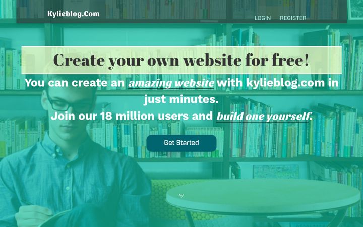 Snímek obrazovky kylieblog.com